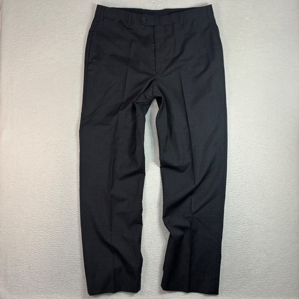 Brooks Brothers Loro Piana Wool Dress Pants Men 38x32 Gray Italy Luxury Business